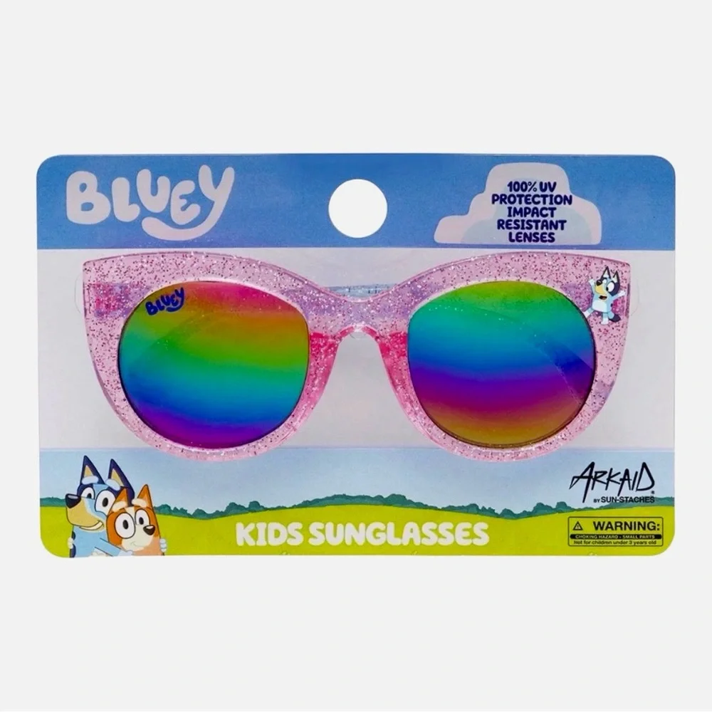 Bluey Pink Glitter Girls Sunglasses